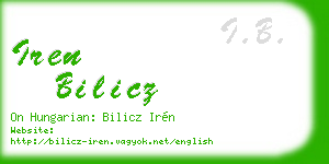 iren bilicz business card